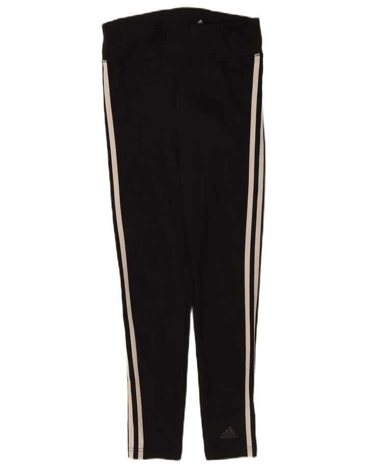 Adidas Damen Climalite Leggings UK 8/10 Small Schwarz Polyester