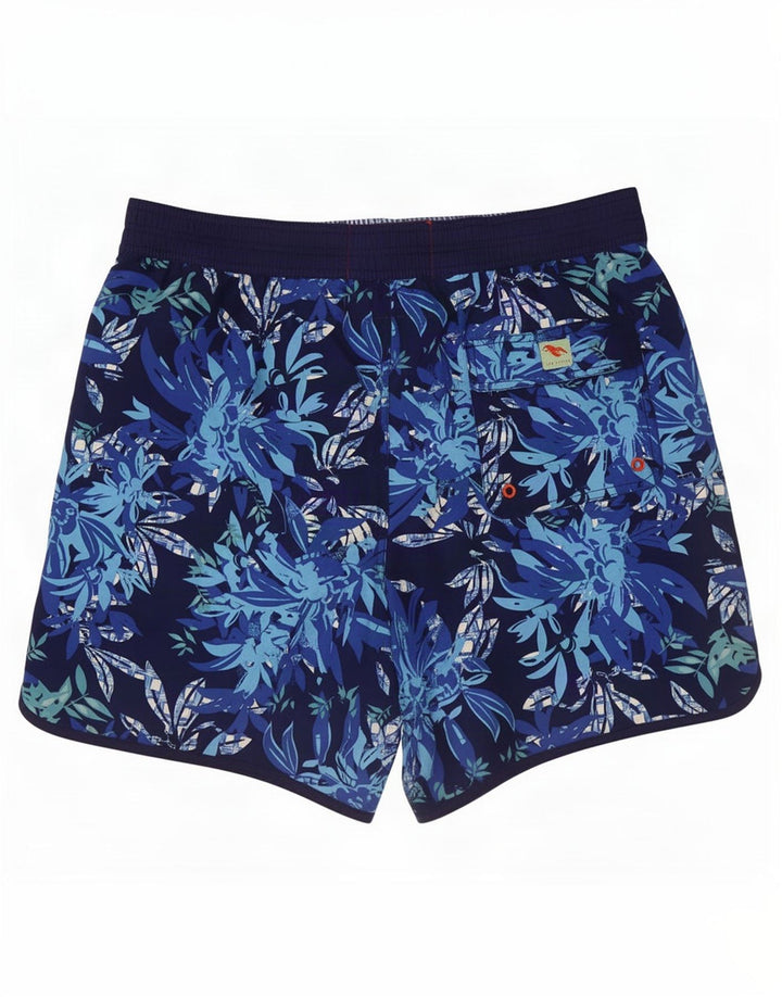 Ted Baker Herren-Badeshorts, Größe 4, groß, blau geblümt, Polyester