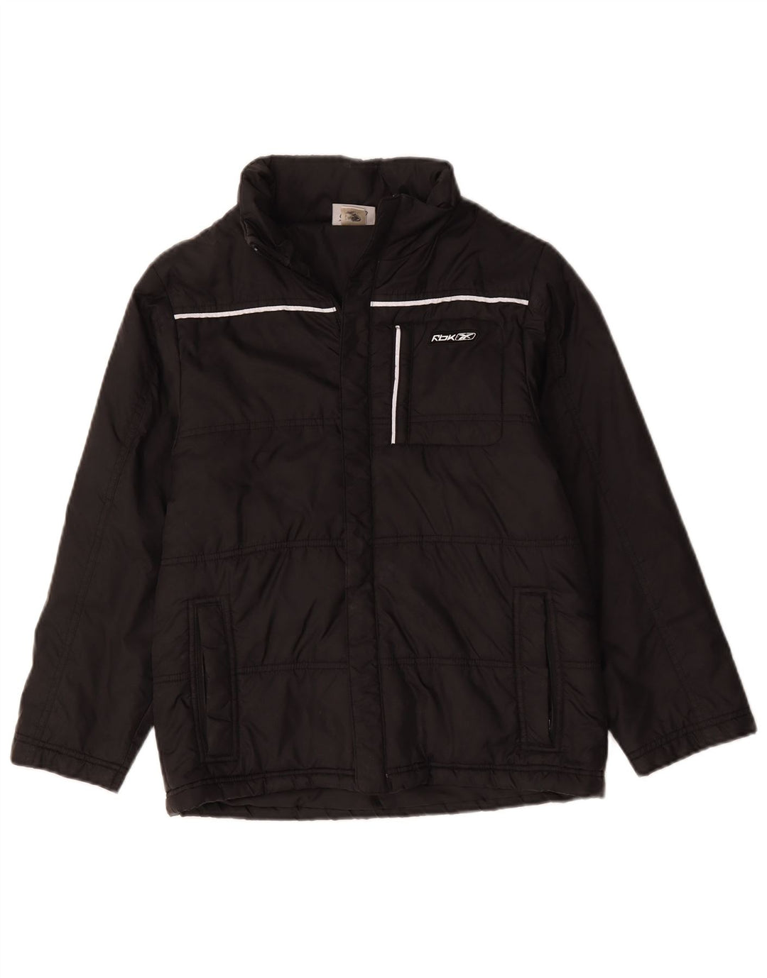 Reebok Wattierte Jacke für Jungen, 13–14 Jahre, schwarzes Polyester