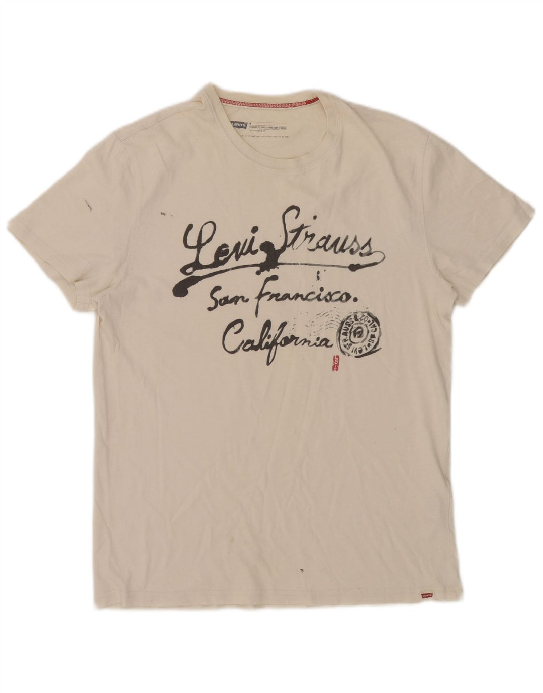 Levi's Herren-T-Shirt mit Standard-Passform, mittelweiß, Baumwolle