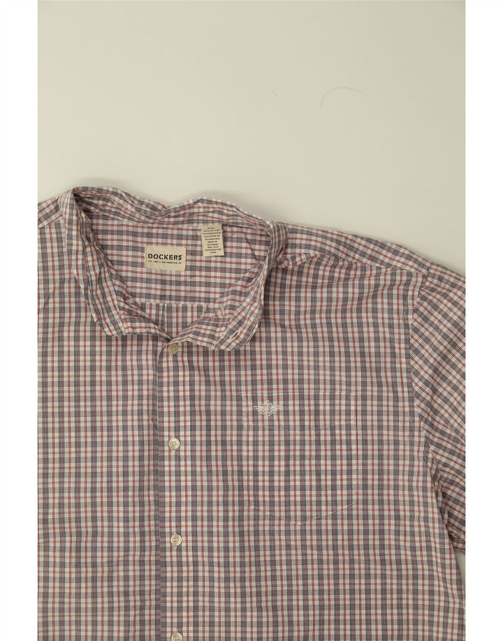 DOCKERS Mens Shirt 2XL Red Check Cotton Vintage Dockers and Second-Hand Dockers from Messina Hembry 