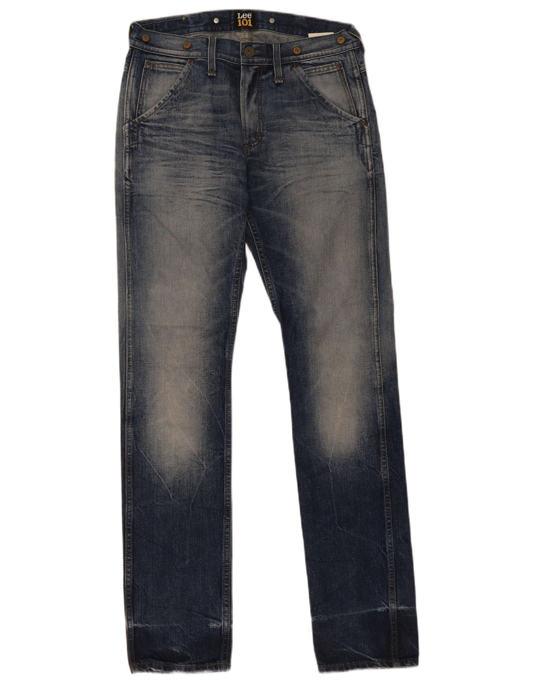 Lee Herren 101 Logger Straight Jeans W30 L34 Blaue Baumwolle