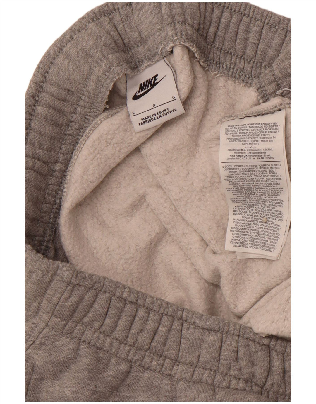 Nike Herren-Trainingshose, Jogginghose, Größe L, Grau, Baumwolle