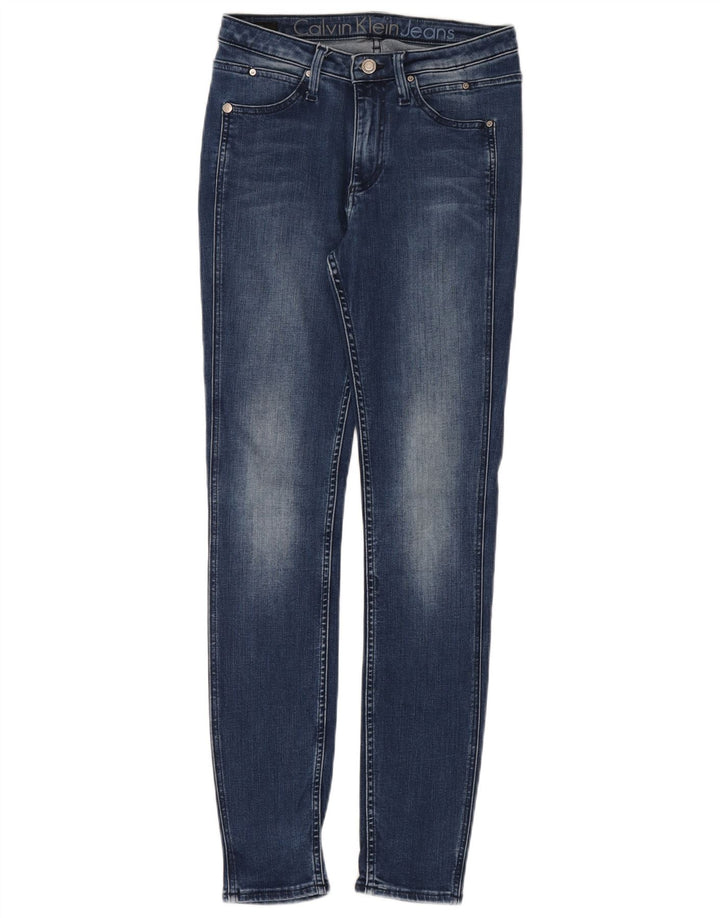 Calvin Klein Damen Skinny Jeans W28 L32 Blau