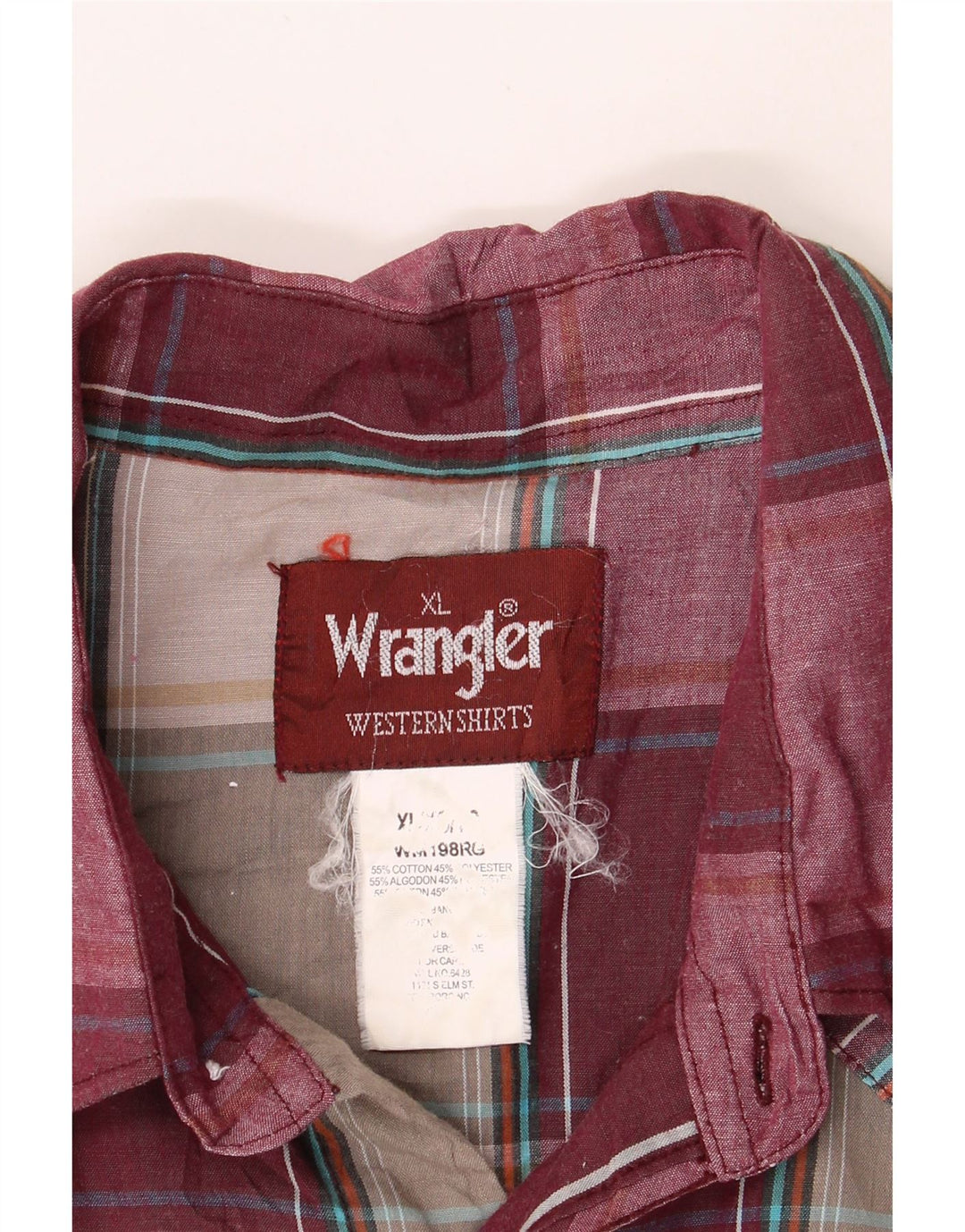 WRANGLER Mens Short Sleeve Shirt XL Pink Check Vintage Wrangler and Second-Hand Wrangler from Messina Hembry 