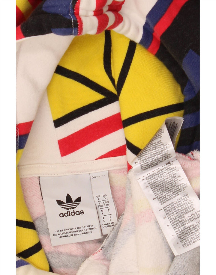 Adidas Herren-Kapuzenpullover mit Grafik, groß, mehrfarbig, Colourblock-Baumwolle