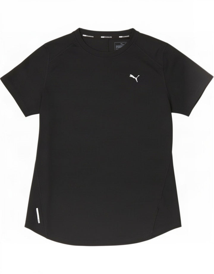 Puma Damen T-Shirt Top UK 14 Large Schwarz Polyester