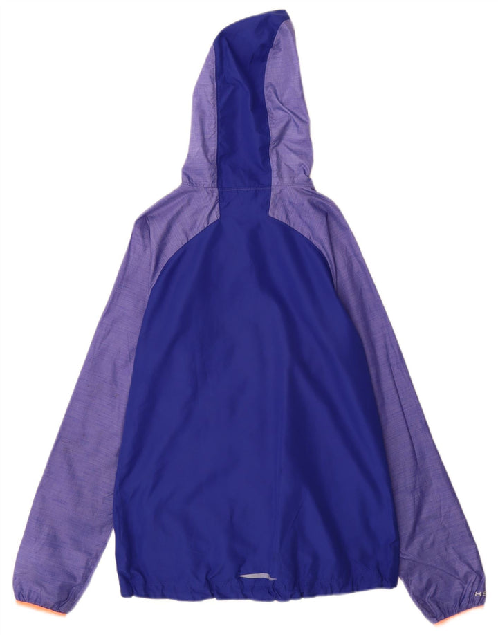 Under Armour Damen-Regenjacke mit Kapuze, UK 10, Small, Blau, Farbblock