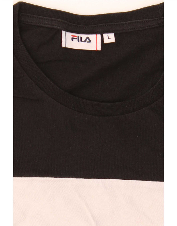 Fila Herren-T-Shirt mit Grafik, groß, mehrfarbig, Farbblock