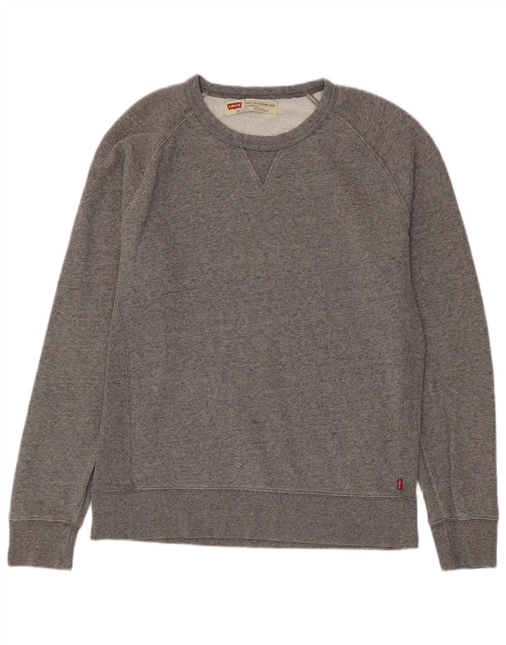 LEVI'S Herren-Sweatshirt mit Standard-Passform, mittelgrau gesprenkelte Baumwolle