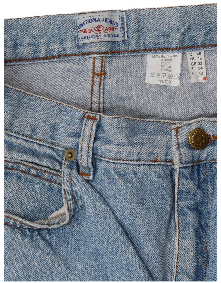 ARIZONA Damen-Jeansshorts mit hoher Taille, W33, große blaue Baumwolle