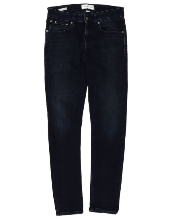 Calvin Klein Herren Skinny Jeans W32 L30 Marineblau Baumwolle
