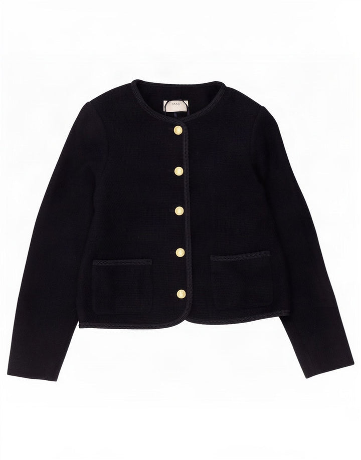 Marks & Spencer Damen-Strick-Bolero-Jacke, Größe S, Marineblau, Polyester