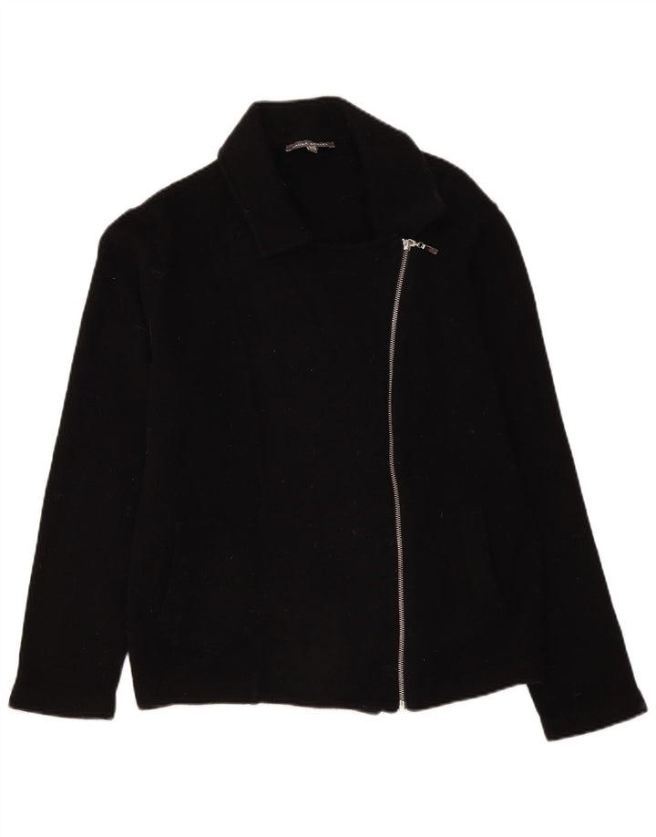 Laura Ashley Damen-Blazer mit durchgehendem Reißverschluss, UK 18, XL, schwarze Lammwolle