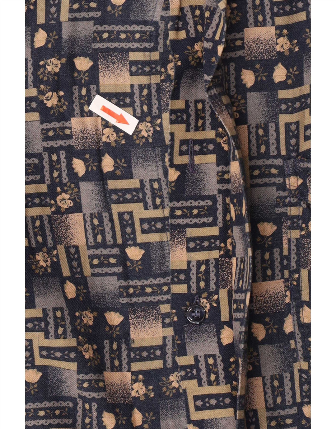 Azzurra Mens Regular Fit Shirt Medium Mehrfarbig Geometrisch Retro