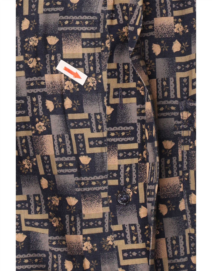 Azzurra Mens Regular Fit Shirt Medium Mehrfarbig Geometrisch Retro