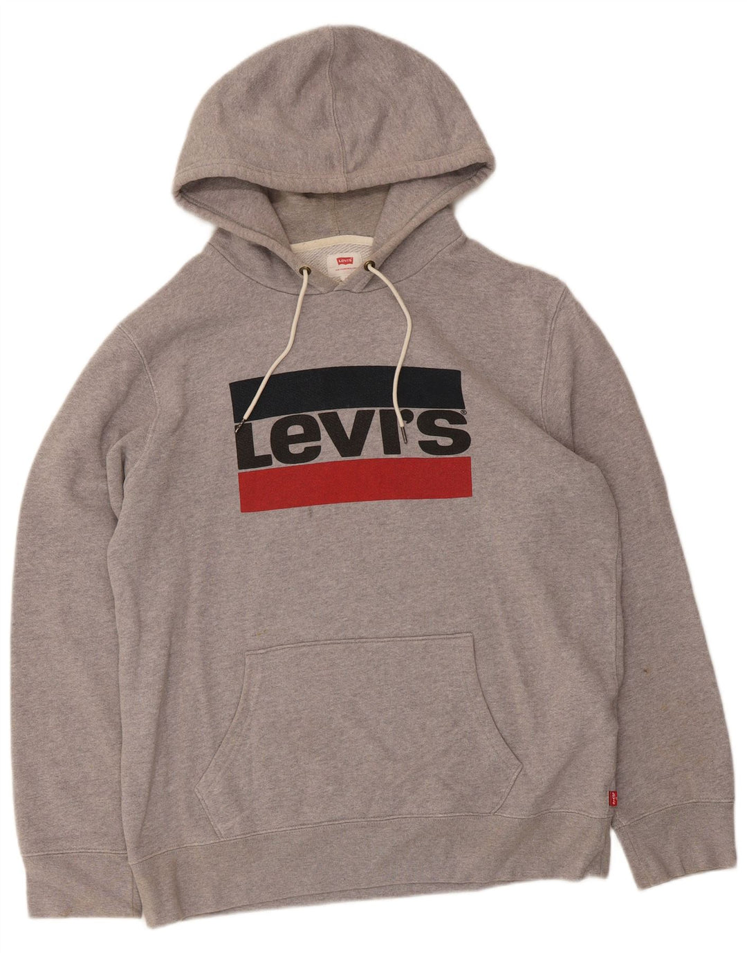 Levi's Herren-Kapuzenpullover mit Grafik, groß, graue Baumwolle
