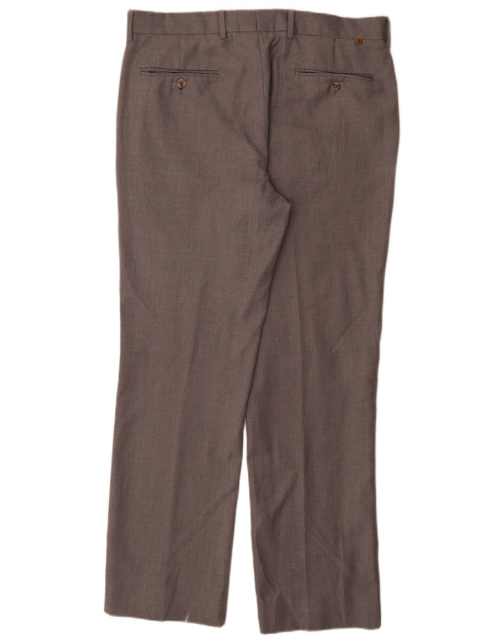 Farah Herren-Anzughose, gerade, W36, L33, grau, Polyester