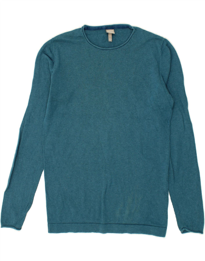 BENCH Womens Boat Neck Jumper Sweater UK 10 Small Blue Cotton Vintage Bench and Second-Hand Bench from Messina Hembry 