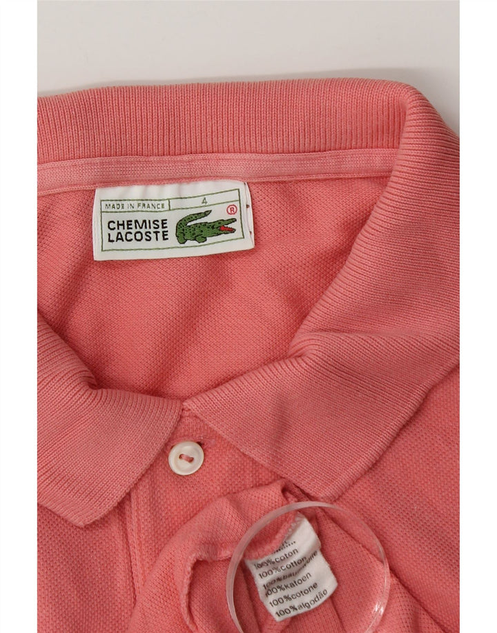 Lacoste Herren-Poloshirt, Größe 4, mittelrosa, Baumwolle