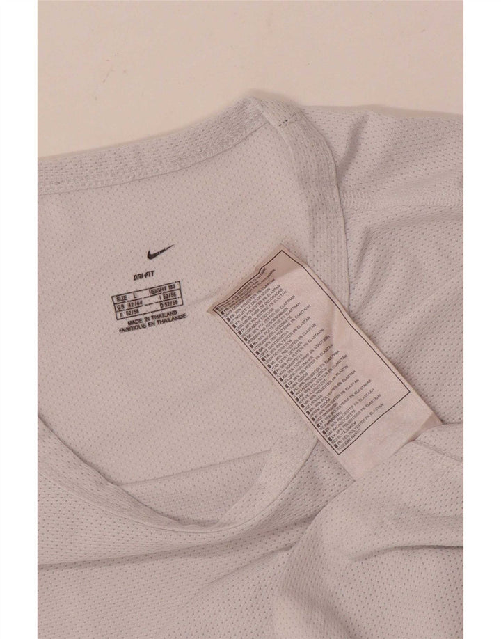 Nike Herren Dri Fit T-Shirt Top UK 42/44 Large Weiß Polyester