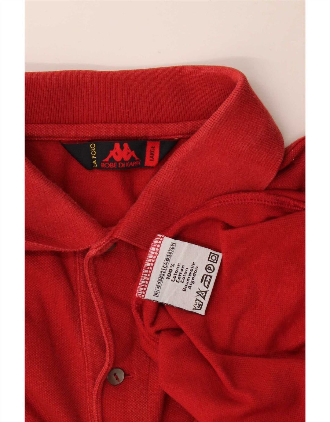 Kappa Herren-Poloshirt, große rote Baumwolle