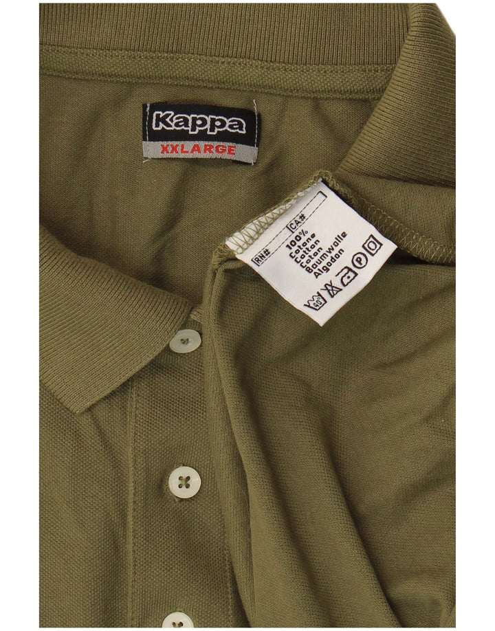 Kappa Herren Poloshirt 2XL Khaki Baumwolle