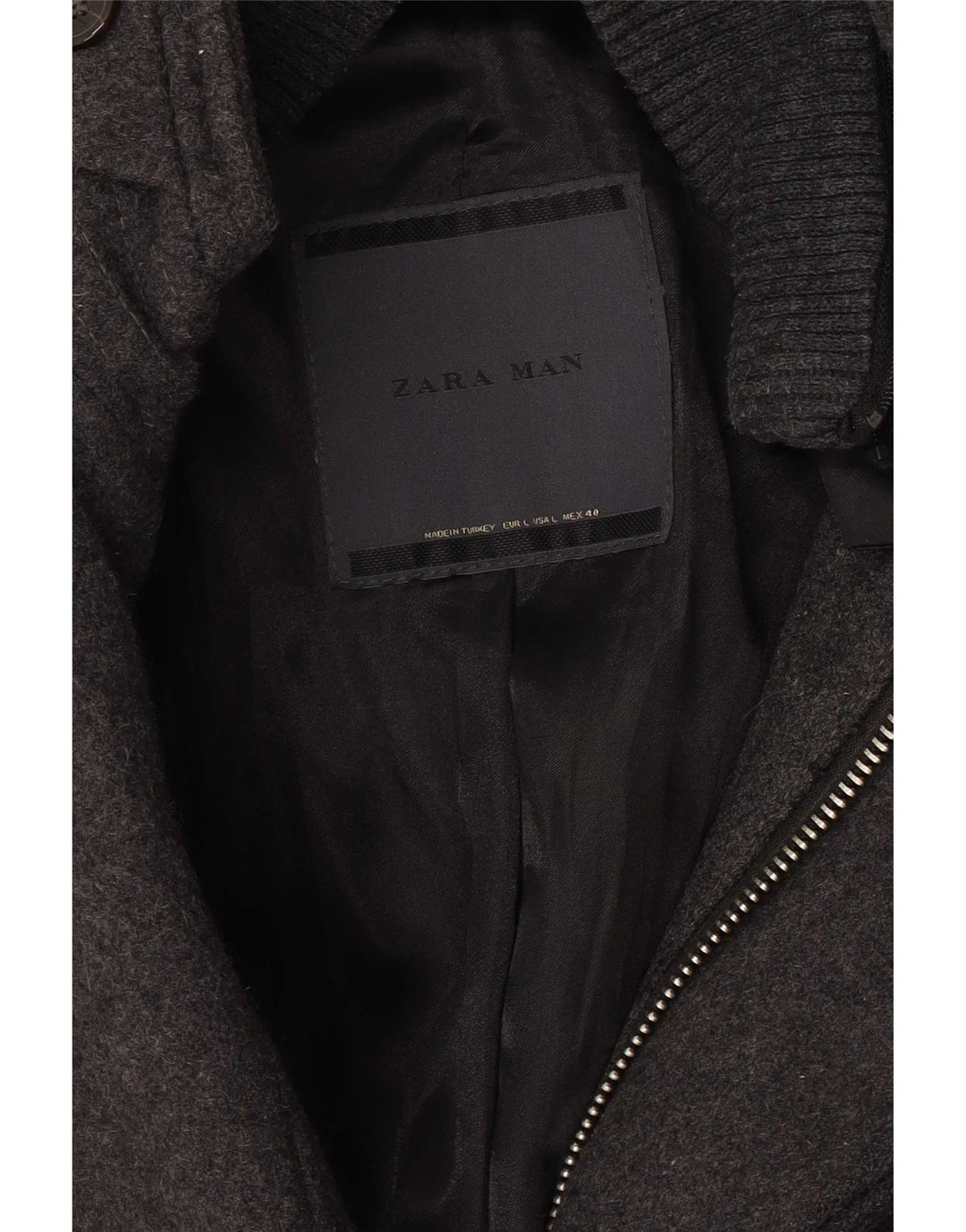 Zara Herrenmantel UK 40 Large Grau