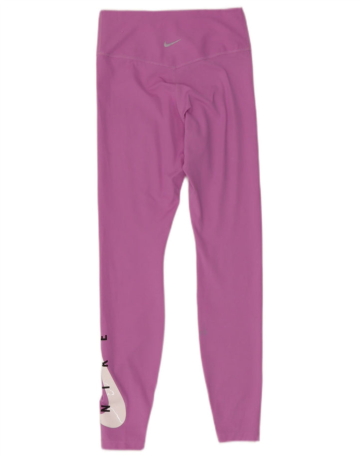 Nike Damen Dri Fit Graphic Leggings UK 8 Small Pink