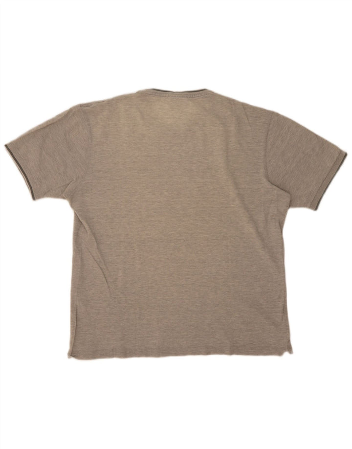 Lacoste Herren T-Shirt Top Größe 5 Große grau gefleckte Baumwolle