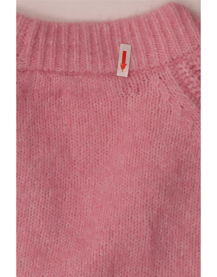 Vintage Damen Cardigan Pullover UK 14 Mittelrosa