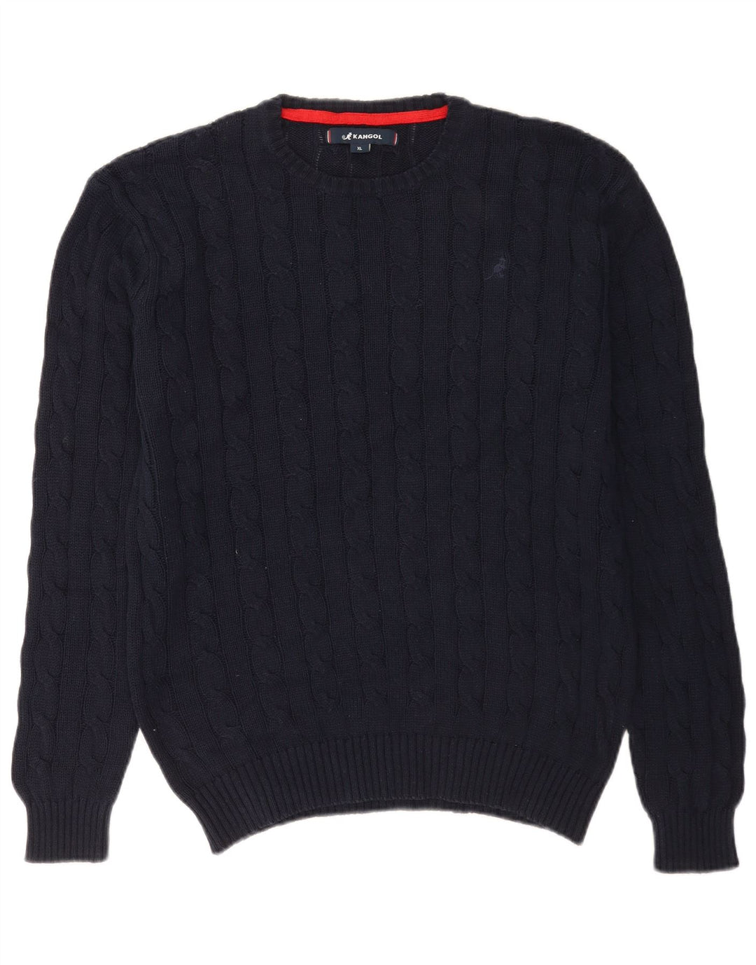 Kangol Herren-Pullover mit Rundhalsausschnitt, XL, marineblaue Baumwolle