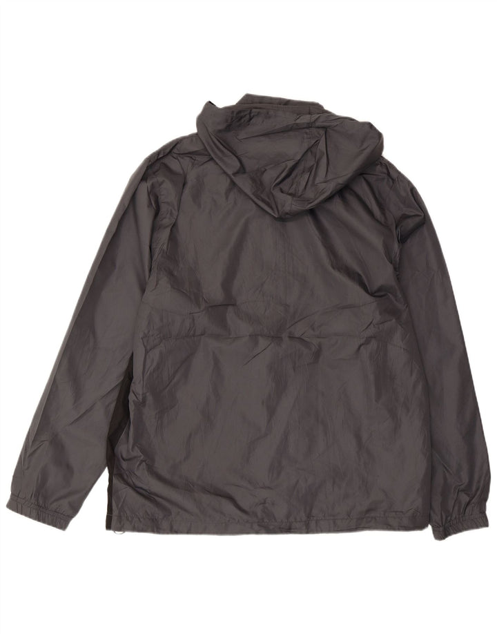 REEBOK Herren-Regenjacke mit Kapuze, UK 38, mittelgraues Colourblock-Polyester