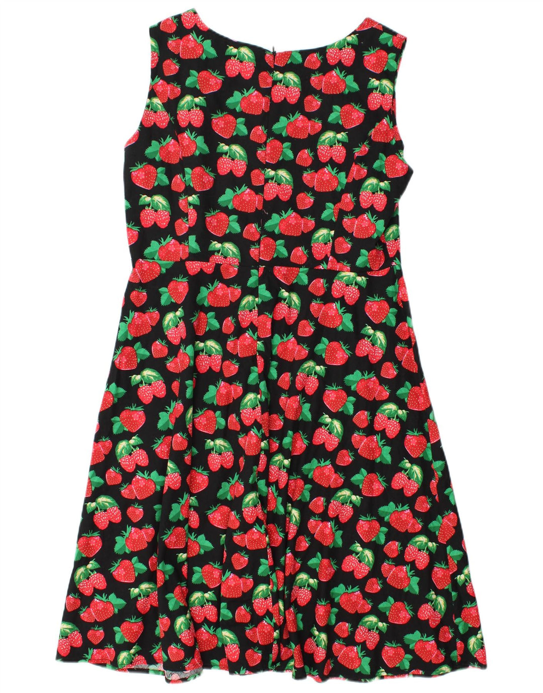 ZAFUL Grafisches ärmelloses A-Linien-Kleid für Damen, UK 14, Mittelschwarz