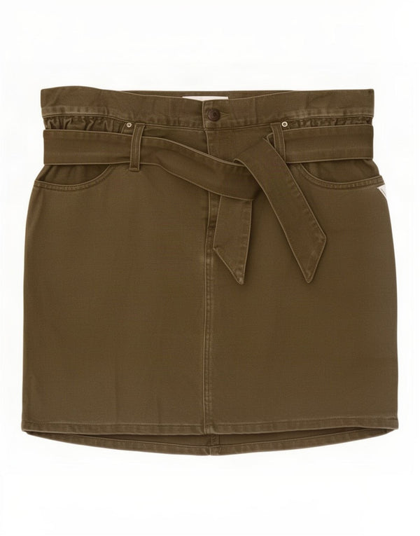 Replay Damen-Mini-Jeansrock, Größe S, Größe 30, Khaki, Baumwolle