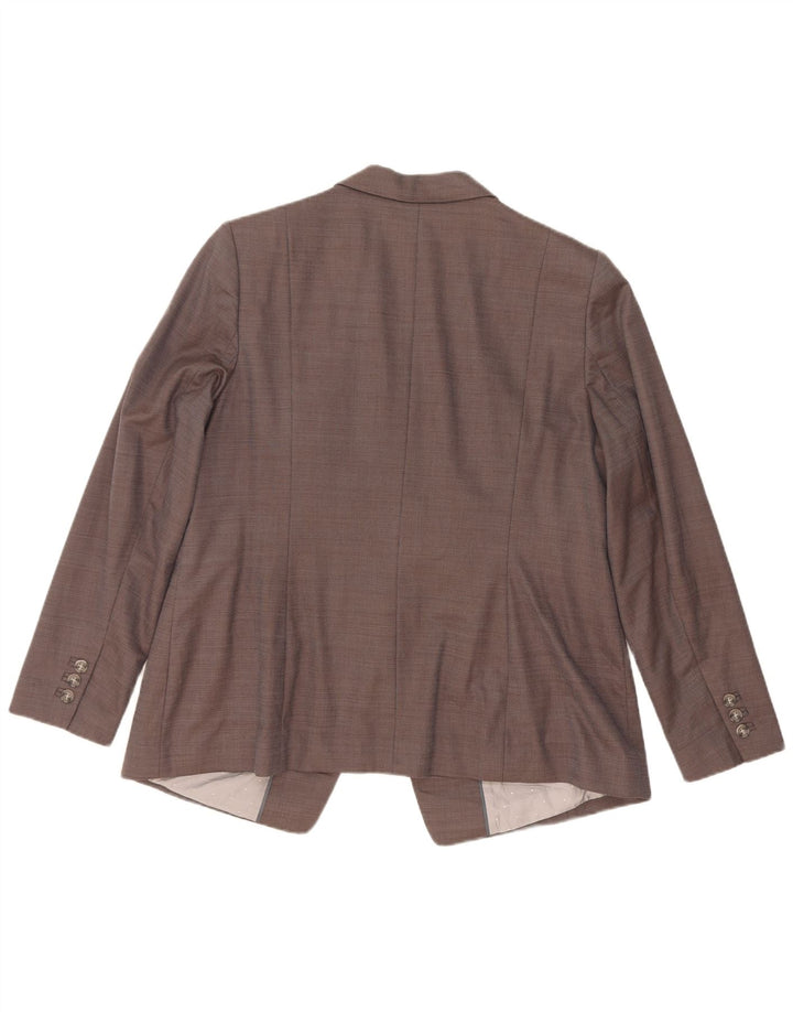 Marks & Spencer Damen 1-Knopf-Blazerjacke UK 18 XL Graue Viskose