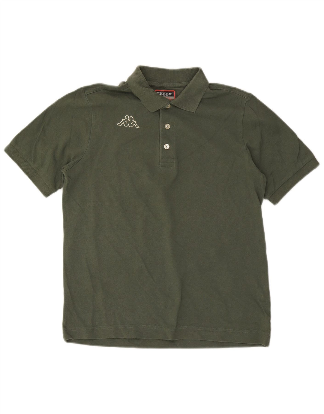 Kappa Herren-Poloshirt, klein, grüne Baumwolle