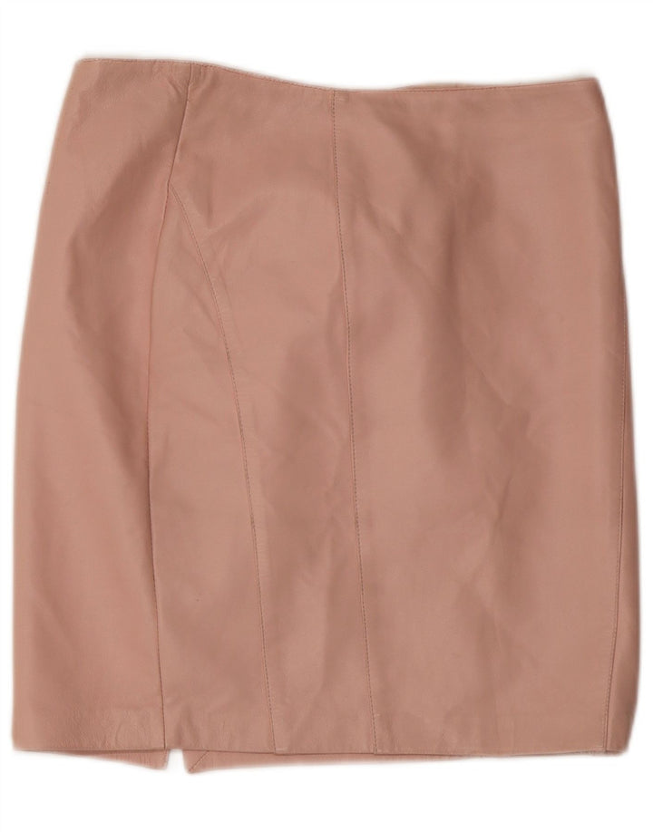 Vintage Damen Lederrock W32 Groß Rosa