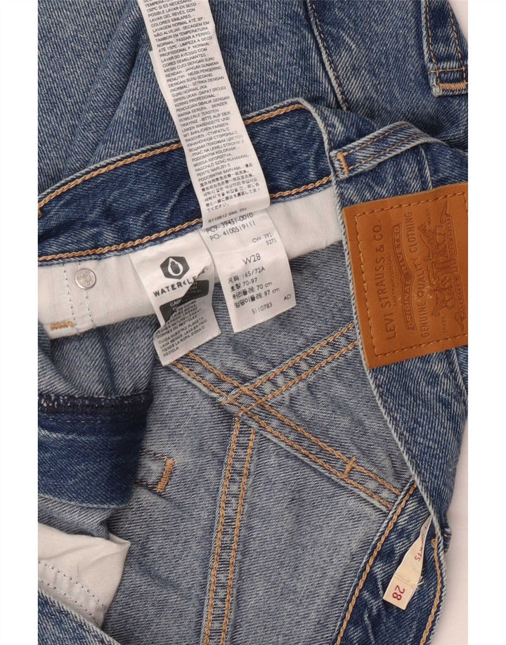 Levi's Damen Jeansshorts W28 mittelblaue Baumwolle