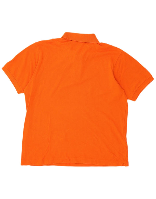 Lacoste Herren Poloshirt Größe 6 XL Orange Baumwolle