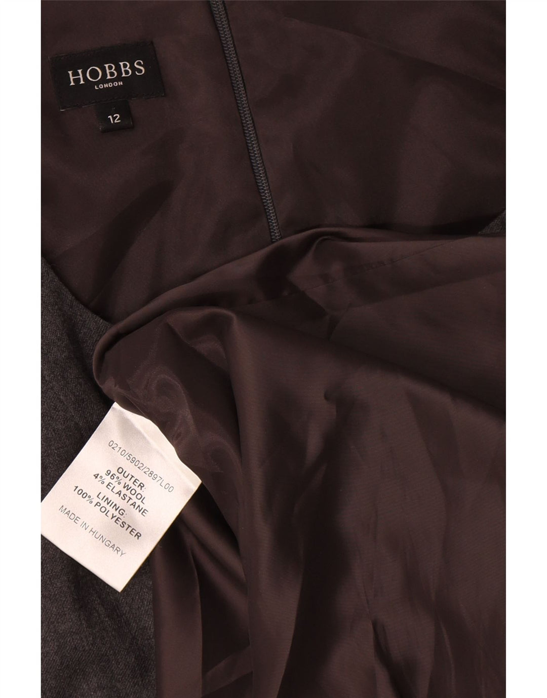 Hobbs Damen Etuikleid UK 12 Mittelgraue Wolle