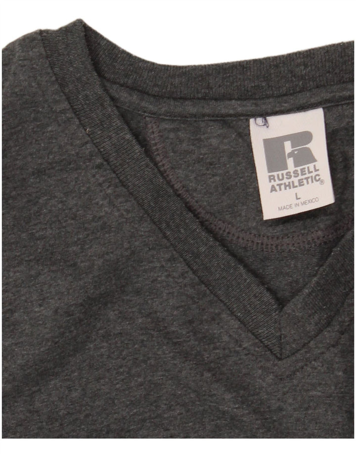 RUSSELL ATHLETIC Damen-Trägershirt UK 16 Large Graue Baumwolle