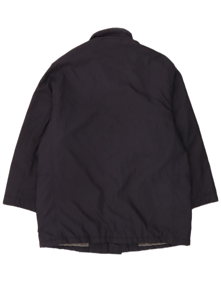 Bond Street Herren-Windbreaker-Mantel IT 52 XL Marineblaues Polyester