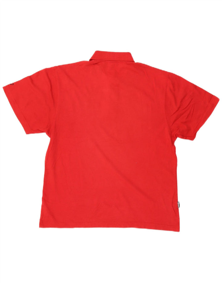 Rip Curl Herren-Poloshirt, klein, rote Baumwolle