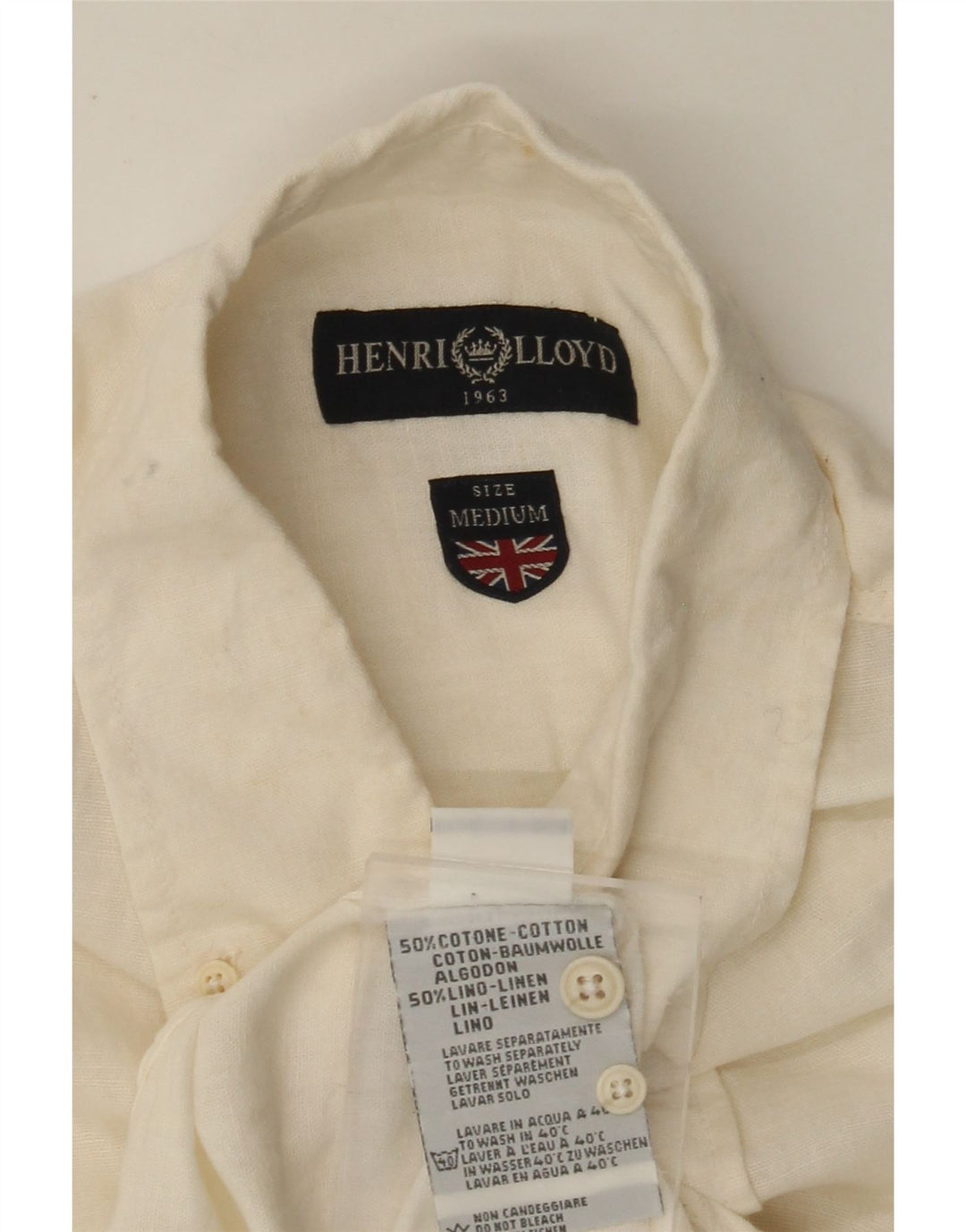 HENRI LLOYD Herrenhemd Medium Off White Baumwolle