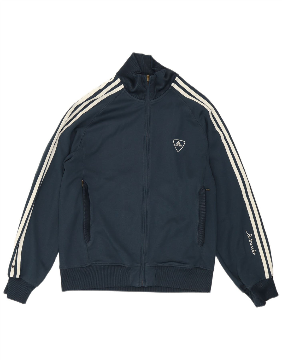 Adidas Herren Grafik-Trainingsanzug-Oberteil, mittleres Marineblau, Polyester