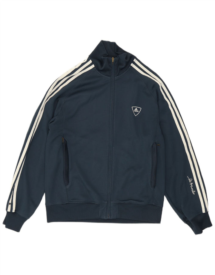 Adidas Herren Grafik-Trainingsanzug-Oberteil, mittleres Marineblau, Polyester