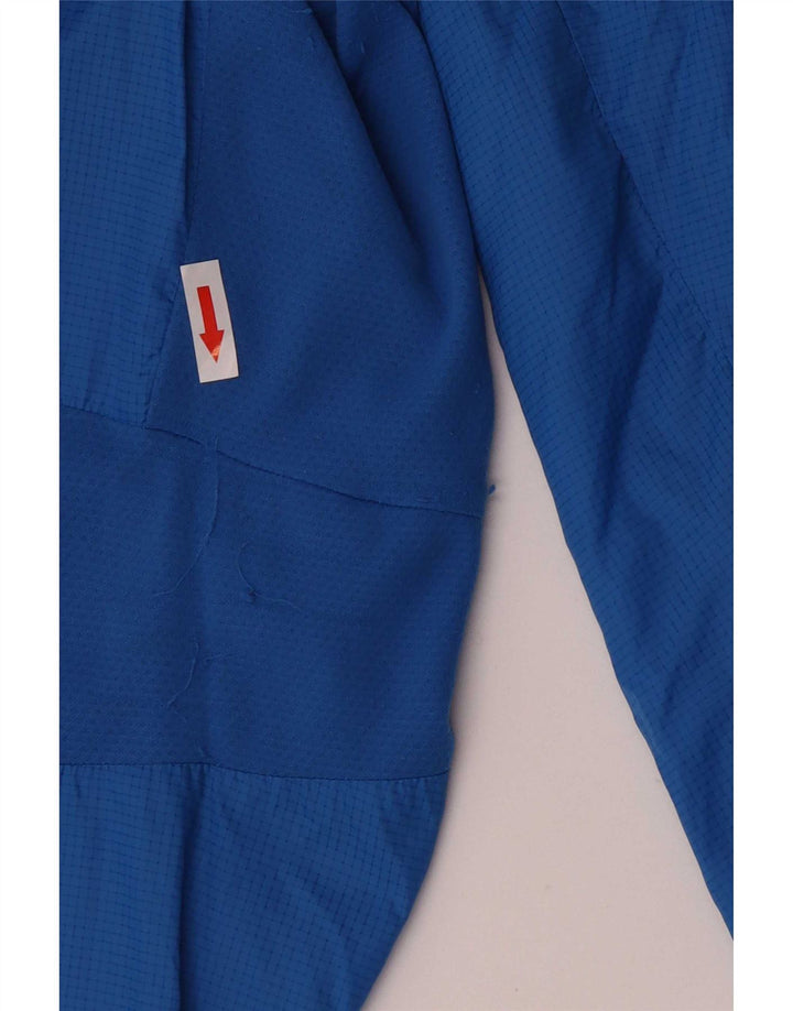 Puma Herren-Regenjacke mit Kapuze, UK 42, XL, blau kariertes Nylon