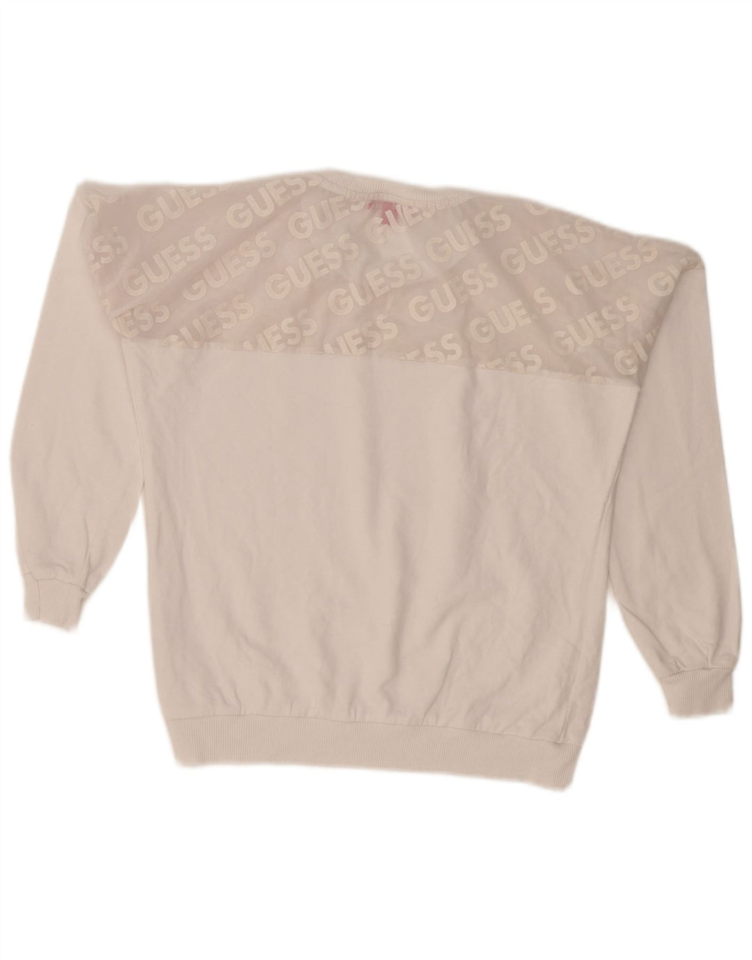 Guess Grafik-Sweatshirt für Damen, Gr. 10, Größe S, Weiß, Farbblock