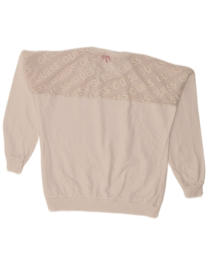 Guess Grafik-Sweatshirt für Damen, Gr. 10, Größe S, Weiß, Farbblock
